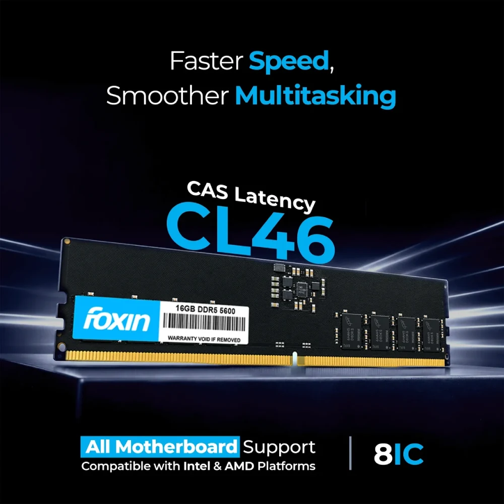 Foxin Desktop Ram 16GB DDR5 5600Mhz view 2